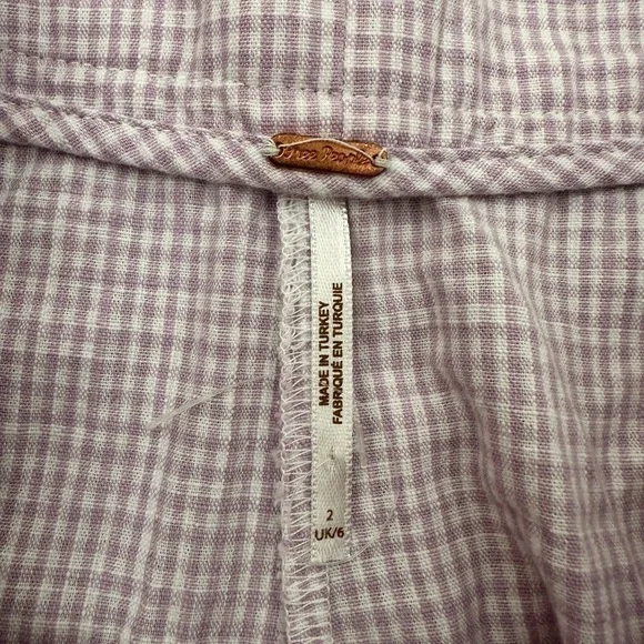 free people big dreams lavender gingham skort - Picture 7 of 7